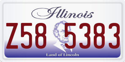 IL license plate Z585383
