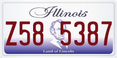 IL license plate Z585387