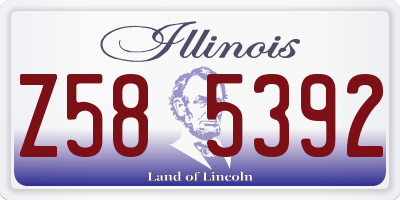 IL license plate Z585392