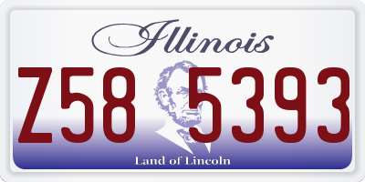 IL license plate Z585393