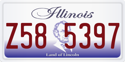 IL license plate Z585397