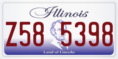 IL license plate Z585398