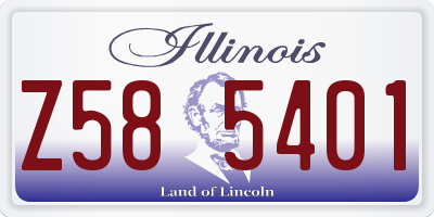IL license plate Z585401