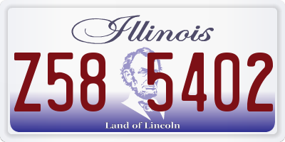 IL license plate Z585402