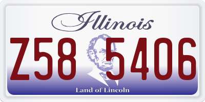 IL license plate Z585406