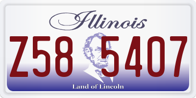 IL license plate Z585407