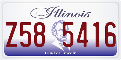 IL license plate Z585416
