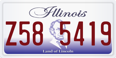 IL license plate Z585419
