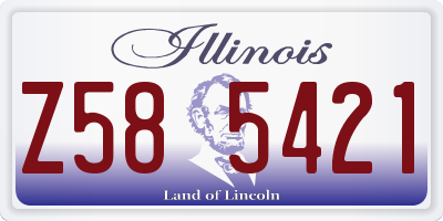 IL license plate Z585421