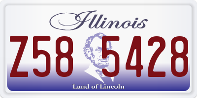IL license plate Z585428