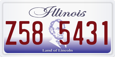 IL license plate Z585431