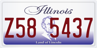 IL license plate Z585437