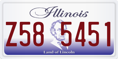 IL license plate Z585451
