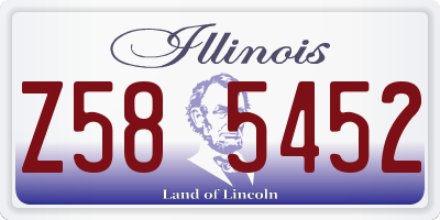 IL license plate Z585452