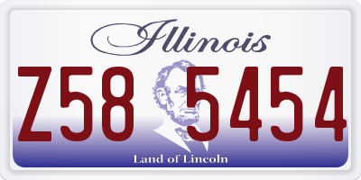 IL license plate Z585454