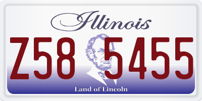 IL license plate Z585455