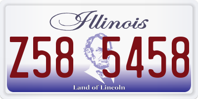 IL license plate Z585458