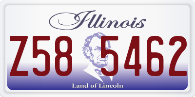 IL license plate Z585462