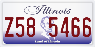 IL license plate Z585466