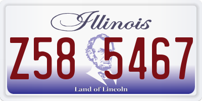 IL license plate Z585467