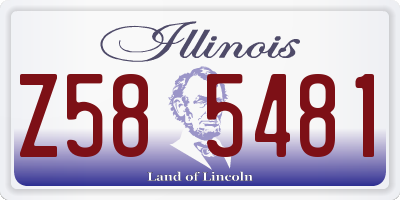 IL license plate Z585481