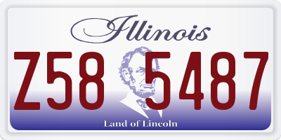 IL license plate Z585487