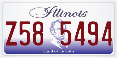 IL license plate Z585494