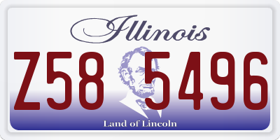 IL license plate Z585496