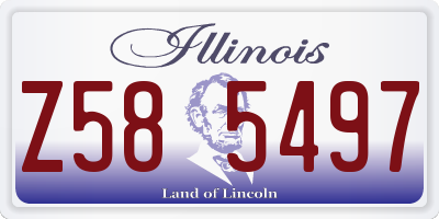 IL license plate Z585497