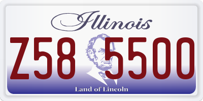 IL license plate Z585500