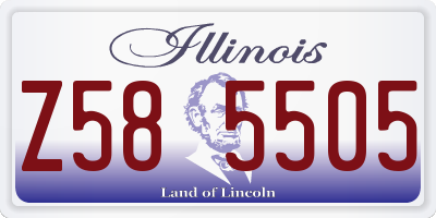 IL license plate Z585505