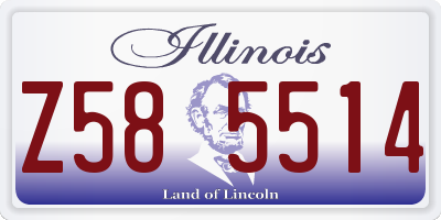IL license plate Z585514