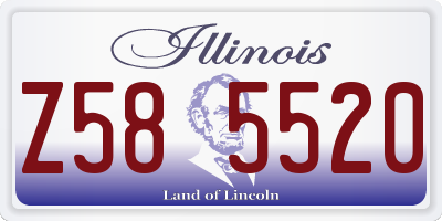 IL license plate Z585520