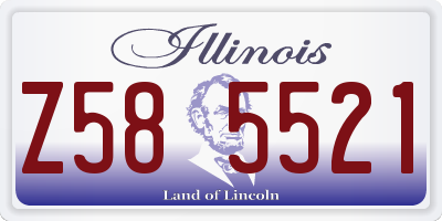IL license plate Z585521