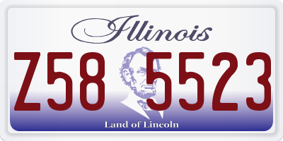 IL license plate Z585523