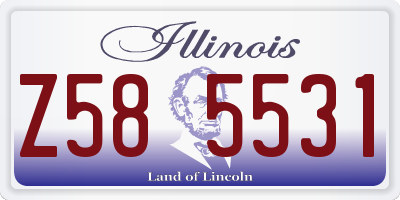 IL license plate Z585531