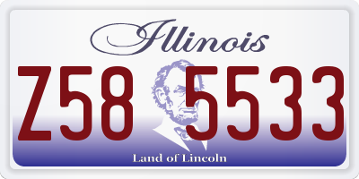 IL license plate Z585533