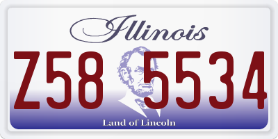 IL license plate Z585534