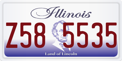 IL license plate Z585535