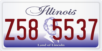 IL license plate Z585537