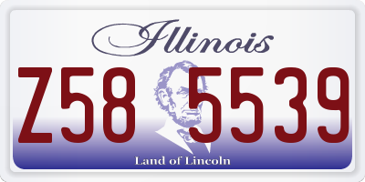 IL license plate Z585539