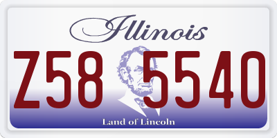 IL license plate Z585540