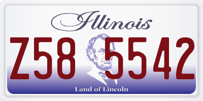 IL license plate Z585542