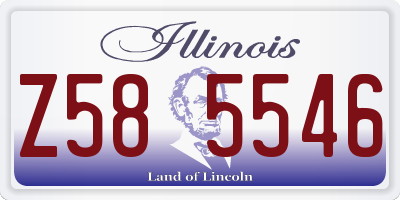 IL license plate Z585546