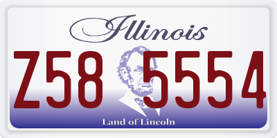 IL license plate Z585554
