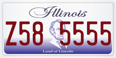 IL license plate Z585555