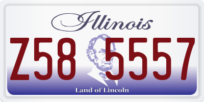 IL license plate Z585557