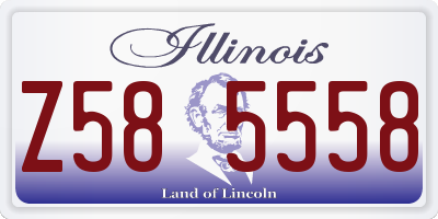 IL license plate Z585558