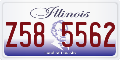 IL license plate Z585562