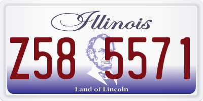 IL license plate Z585571
